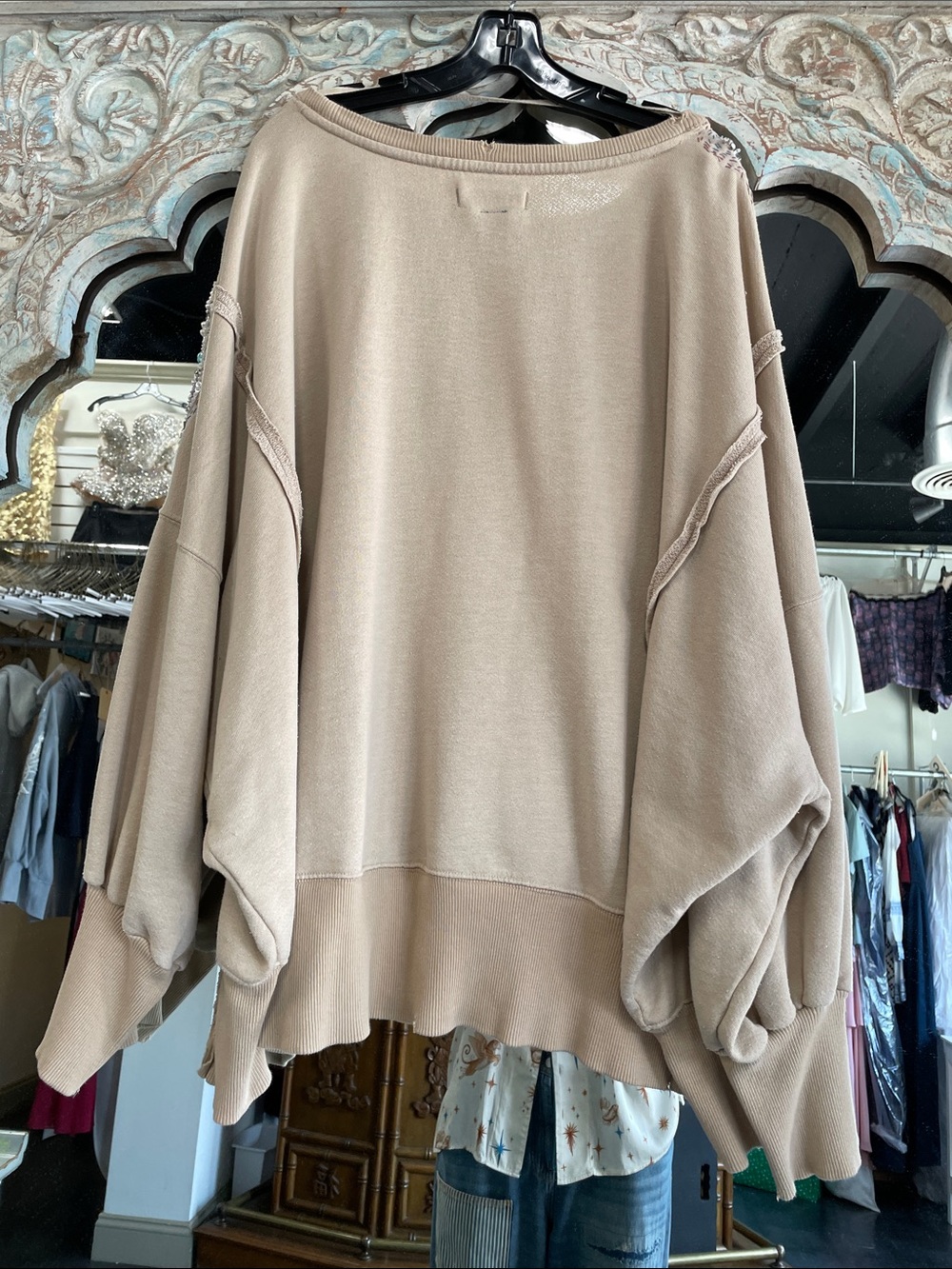 Free People Beige Yellowstone Embellished Crewneck Sweater - Picture 11 of 16